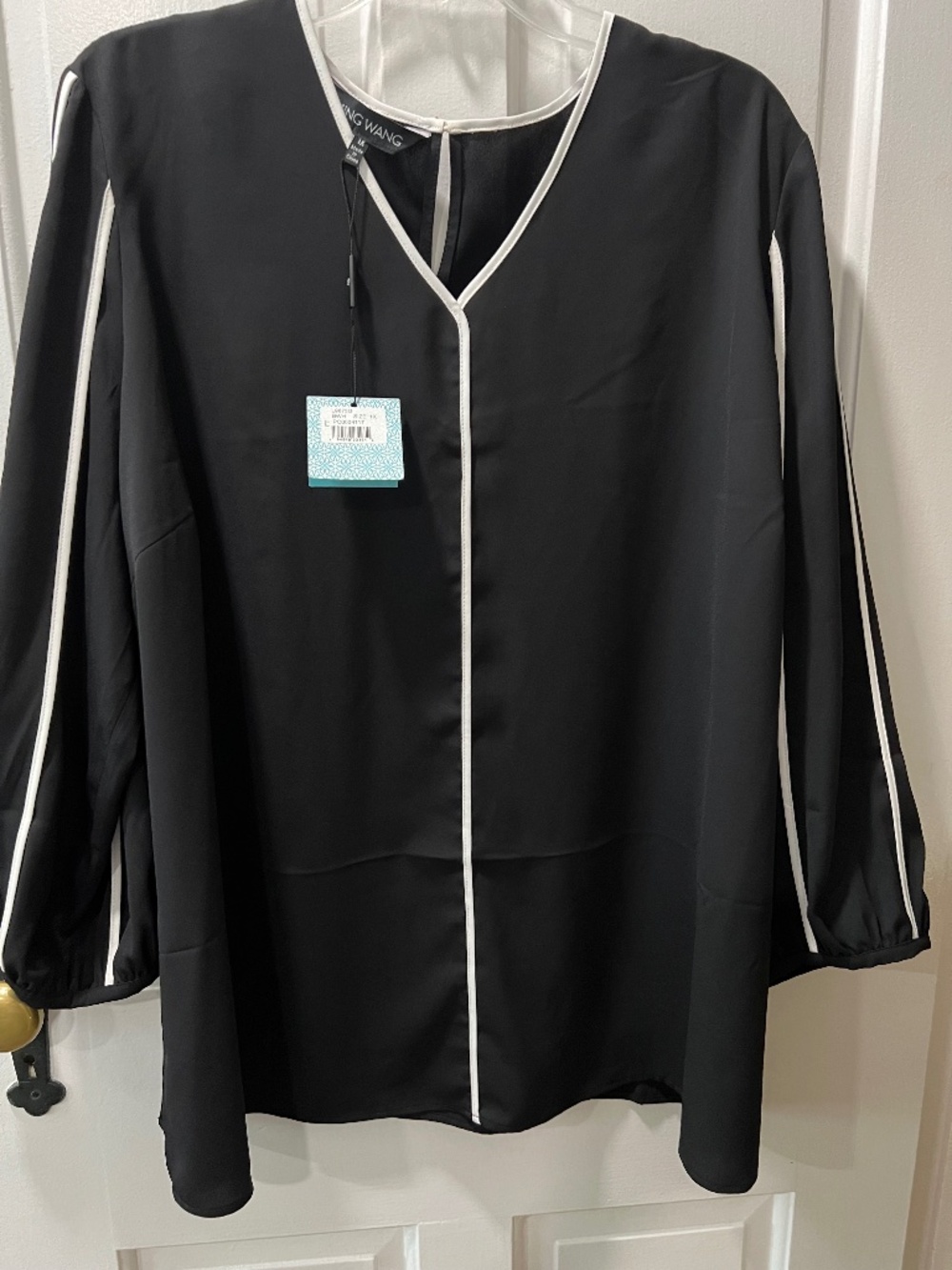 Ming Wang Black Blouse